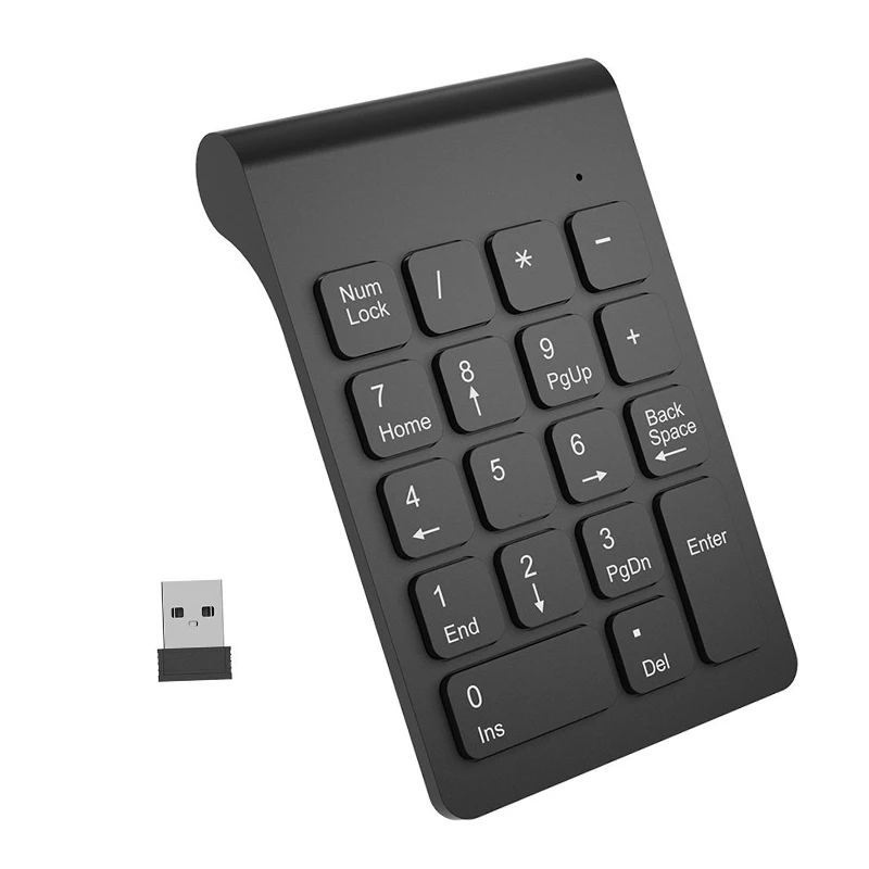 Mini Keyboard USB Slim 18 Keys Keypad Digital Keyboard Wireless With USB Receiver 10 Keys For