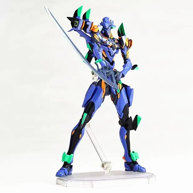 

Revoltech Evangelion Evolution EV-001 GUNDAM Test Type-01 with LED Light PVC Action Figure Collectible Model Kids Toys Doll 14CM