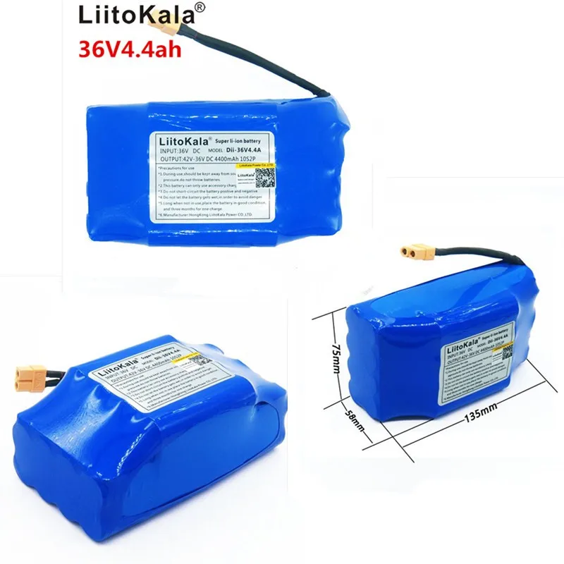 

3pcsLiitokala 36 v 4.4Ah 4400 mah High Drain 2 Wheel Electric Scooter Self Balancing Lithium Battery for Self-balancing serves f