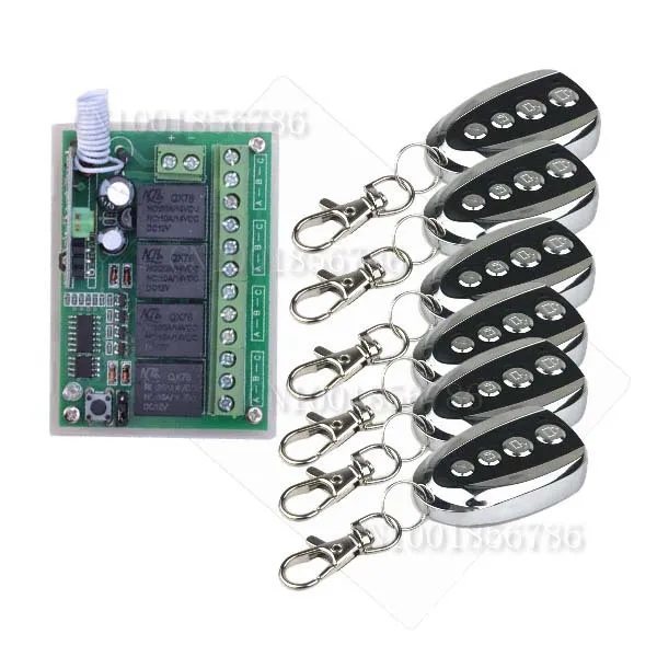 

DC 12V 10A 4CH Wireless Remote Control Switch System smart home controller with 6pcs Remote Control
