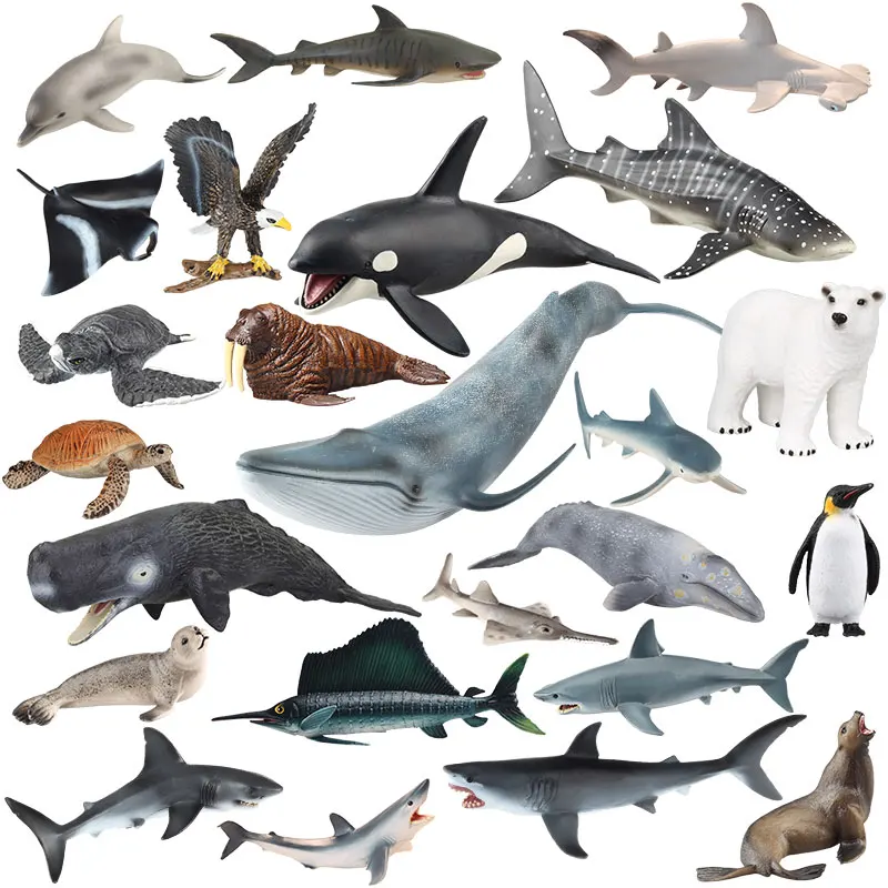 Оригинальная оригинальная серия из 20 штук sealife семейные животные единорог Кит