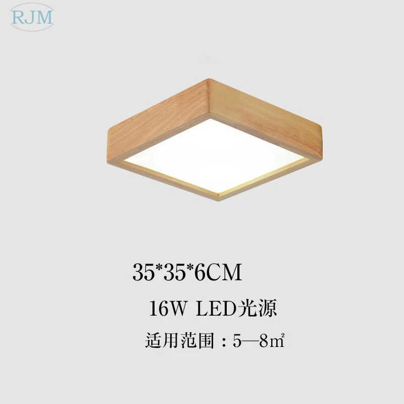 Японский потолочный светильник из цельного дерева, скандинавские простые Креативные кухонные потолочные светильники для дома, гостиной, спальни, кабинета, светодиодные светильники - Цвет корпуса: 1Head