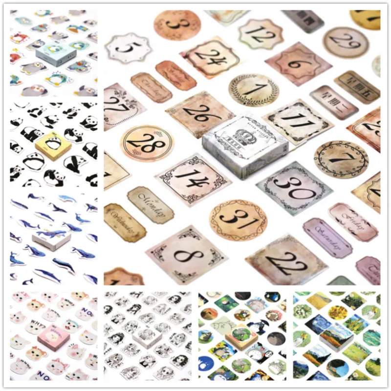 

45Pcs/set kawaii creativa bookmarks cute calendar pattern Diary planner Halloween office decor school supplies stationery