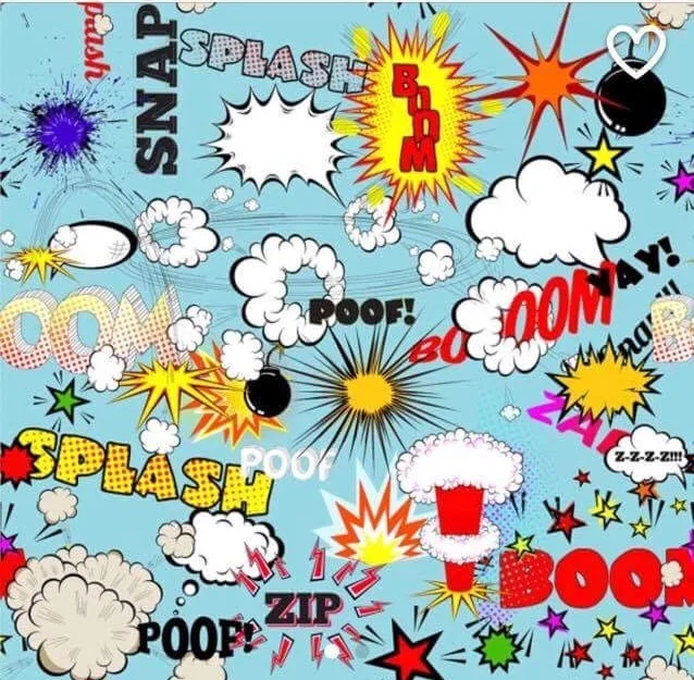 8x8FT Super Heroes Snap Boom Splash Zip Clouds Wall Custom Photo Backdrop Studio Backgrounds Vinyl 240cm x | Электроника