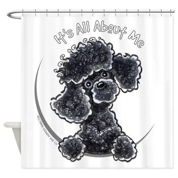

Black Poodle IAAM Full Decorative Fabric Shower Curtain