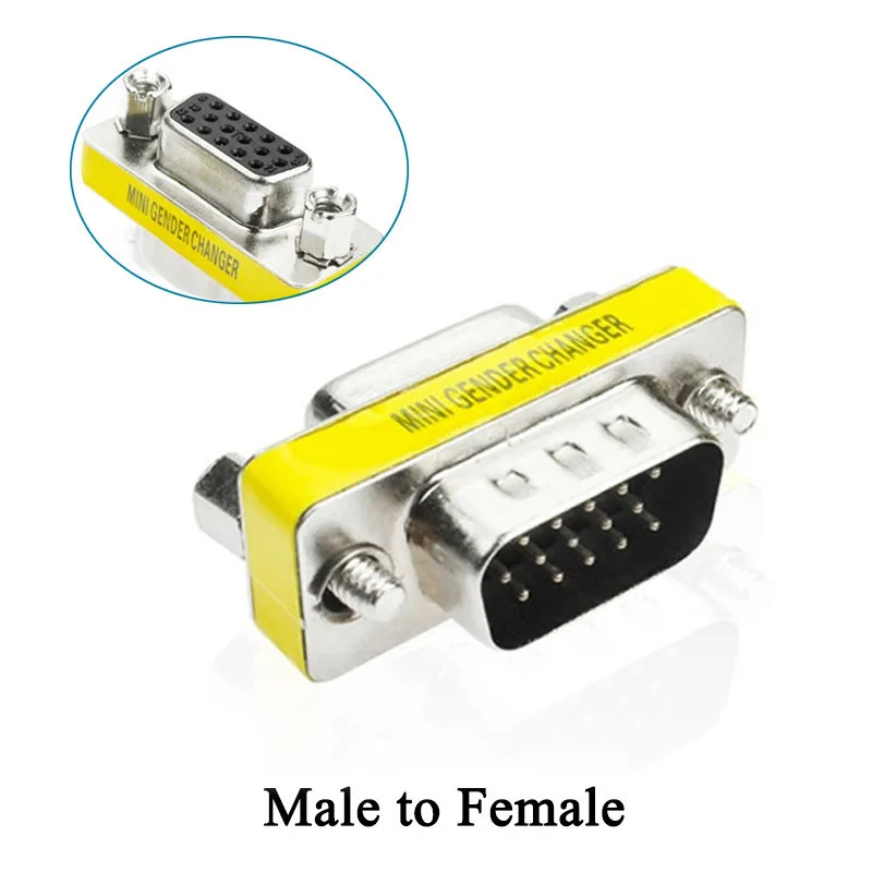 HD15 Pin gender Changer 1080P VGA to VGA High Premium HDTV VGA Кабо мужчин и женщин/женщин VGA разъем - Цвет: male to female