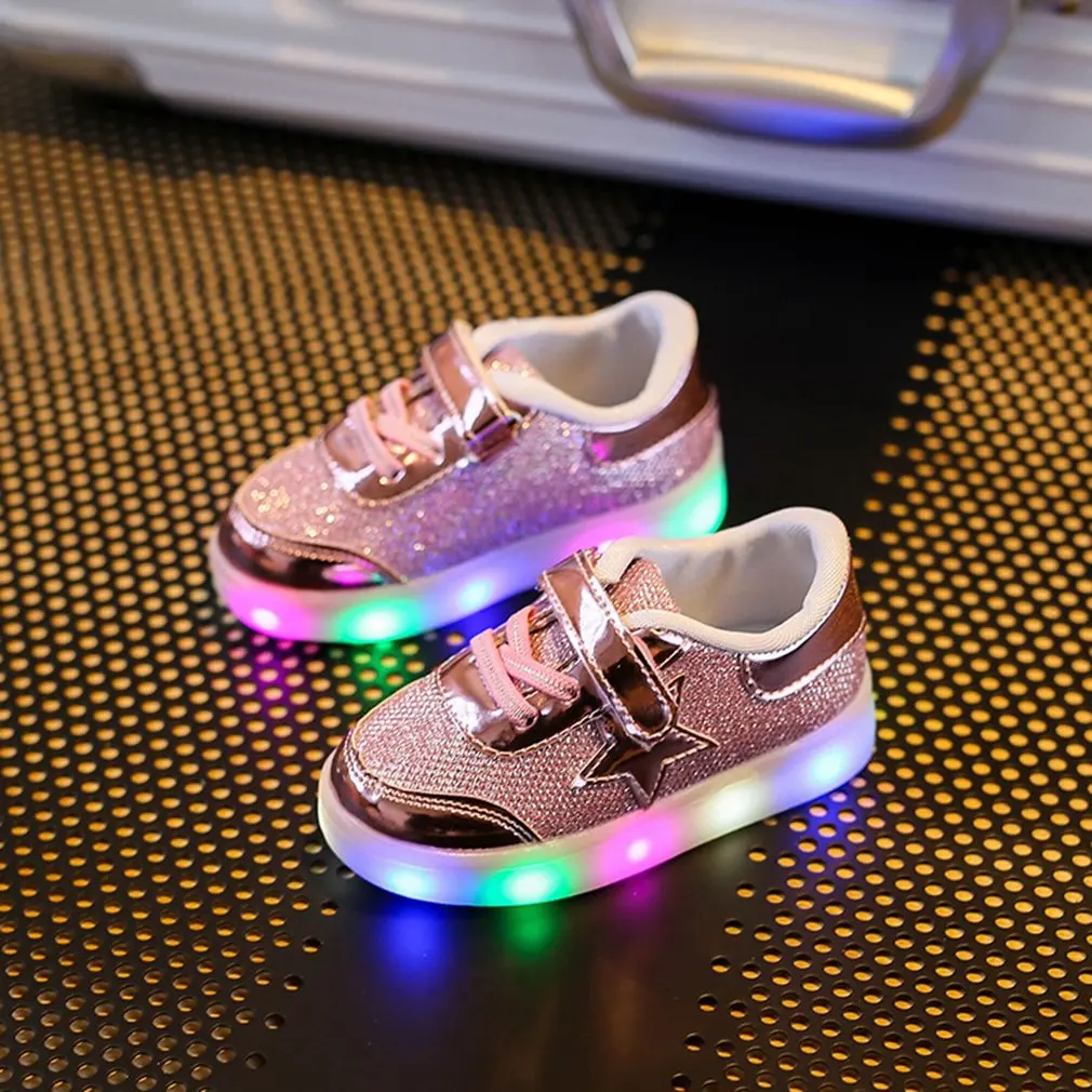

Cute Children Shoes Luminous Lightweight Breathable Boys Girls Sports Shoes Fashion Casual Shoes Flashing LED Sneakers