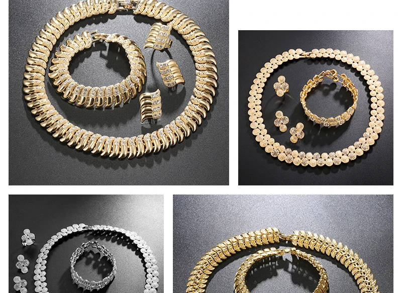 AYAYOO Jewelry Sets Women African Beads Jewelry Set Trendy Choker Turkish Ethiopian Wedding For Brides Costume Jewelry Set (3)
