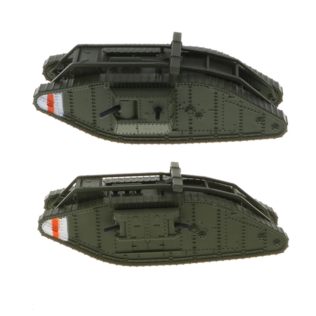 1:100th Britain MK. IV Male & Female Tank Model - WWI UK Army Armored Vehicle Model Home Collectibles Playset Decor