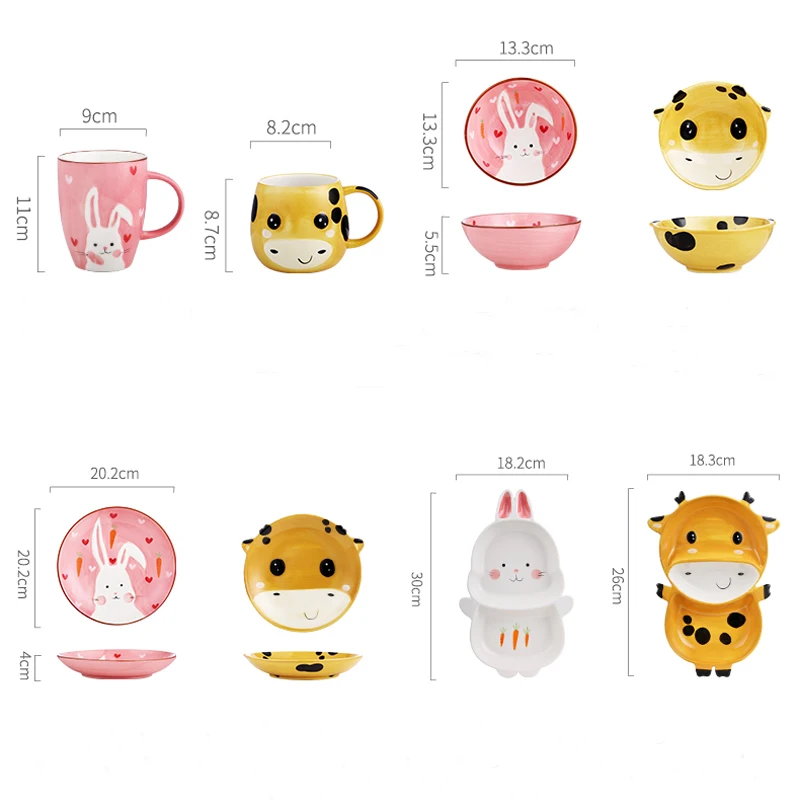 Lovely Children's Plate Set Of Children's Dishes Rabbite Baby Plate Ceramic Dineerware Set For Kid Bowl Plate Children's Cutlery Lovely Children's Plate Set Of Children's Dishes Rabbite Baby Plate Ceramic Dineerware Set For Kid Bowl Plate Children's Cutlery