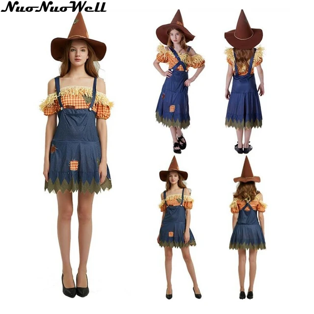 New Arrival Girls Christmas Party Halloween Scarecrow Costume Women Witch Skirt Cosplay Costume One Piece New Arrival Girls Christmas Party Halloween Scarecrow Costume Women Witch Skirt Cosplay Costume One Piece
