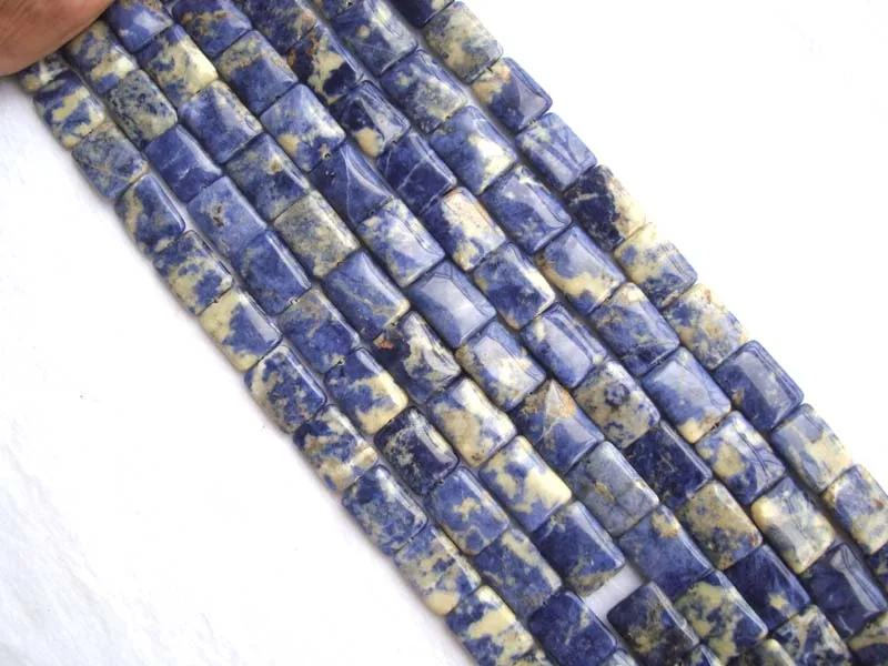 Natural Sodalite Flat Rectangle Shape 15*20mm Loose Beads For Jewelry Making DIY Bracelet Necklace Earrings | Украшения и