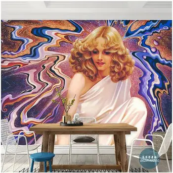 

Custom 3d photo wallpaper 3d wall murals wallpaper goddess hand-painted TV setting wall restoring ancient ways living room decor