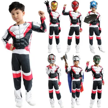 

Kids Gifts For Endgame Quantum Realm Cosplay Costume White Costumes Zentai Bodysuit Suit Jumpsuits With PVC Mask S M L