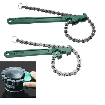 

Chain Oil Filter Wrench Tool Adjustable Disassemble Auto Car Oil Filter Removal Tool Repair Tools Oil Grid Wrench Remover Tools