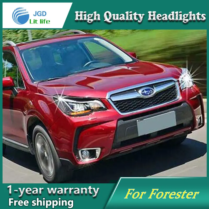Car Styling Head Lamp for Subaru Forester Headlights 2012-2015 LED Headlight DRL H7 D2H Hid Option Angel Eye Bi Xenon Beam car styling head lamp case for nissan tiida headlights 2008 2010 tiida led headlight drl h7 d2h hid option angel eye bi xenon