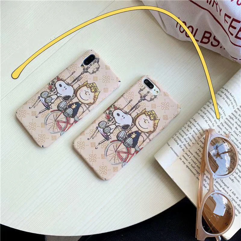 MORINBOiPhone6 ​​/ 6p / 7/8 PLUS cute cartoon Charlie and Snoopy X XR XS MAX mobile phone case anti-fall |