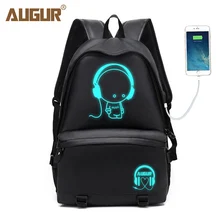 

AUGUR 2018 Summer New Mens Backpack Bag USB Travel Backpacks School Bag for teenager Male Female Couple Casual Computer Back Bag