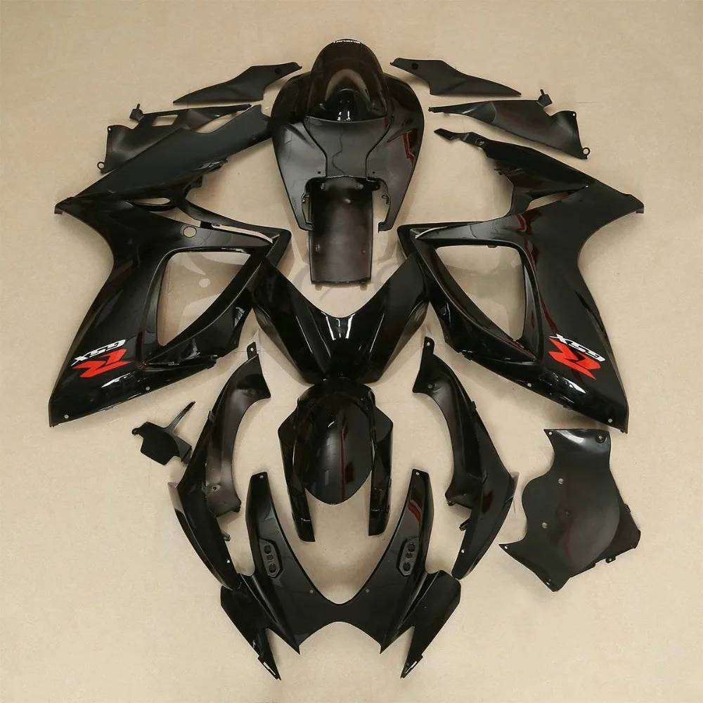 

Black INJECTION Molded Fairing Bodywork Kit For SUZUKI GSXR 600 750 06-07 K6 19B