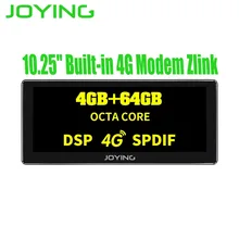 10.25 “Android 8.1 Universal Car Audio Radio Unità di Testa Stereo Joying GPS Lettore DVD Octa Core Intel Built-In 4G Modem DSP Zlink