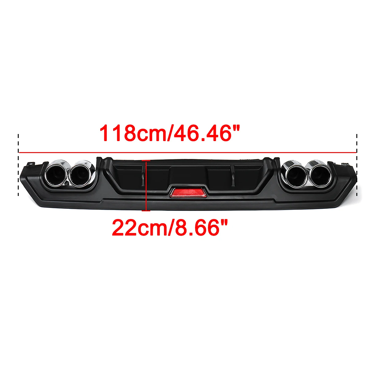 Черный задний нижний бампер диффузор с двойной выхлоп кончик выпускной трубы декор для Honda Для Civic 10th Седан 4 двери