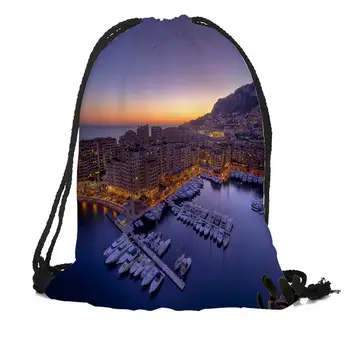 

Custom Monaco Drawstring Bag Silk Soft Bag Large Sapacity Custom Logo Printing Backpack More Size