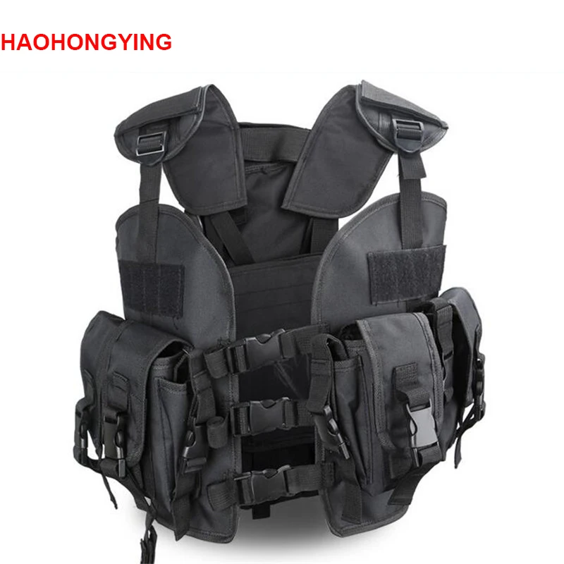 

Tactical Hunting Vest Military Molle Men Male Plate Carrier Module For Airsoft Shooting Gun Black Camouflage With Many Pockets