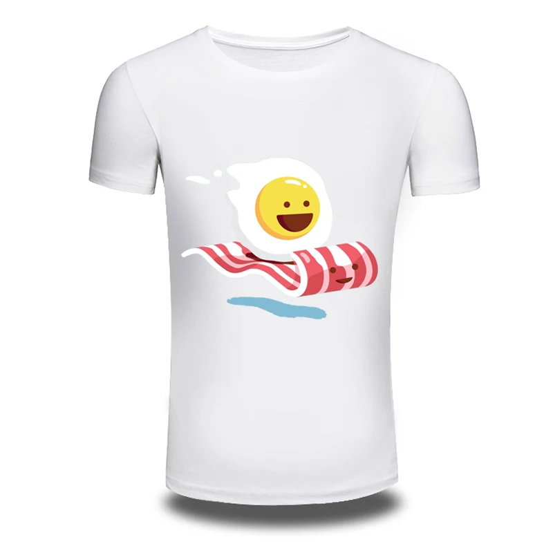 DY 101 Summer Fashion 3D Cartoon Omelette Food Design T font b Shirt b font font