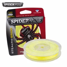 Original Spiderwire Brand Stealth 125yd 114m Fishing Line Hi-Vis Yellow Superline Fishing Line 20lb 30lb 40lb 50lb