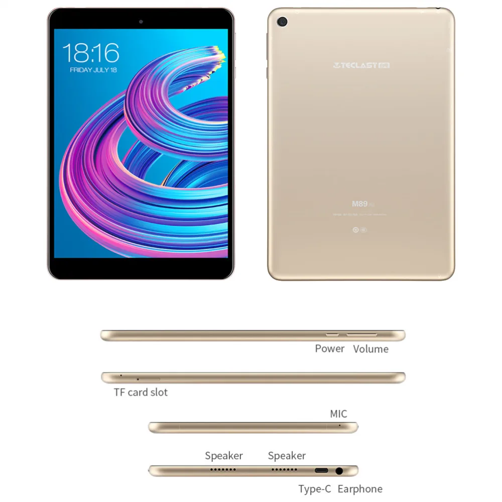 Teclast M89 Pro 7,9 дюймовый планшетный ПК MTK Helio X27 Deca Core 2048*1536 3 ГБ ОЗУ 32 ГБ 2,4 ГГц/5,0 ггц WiFi Тонкий металлический планшет Android