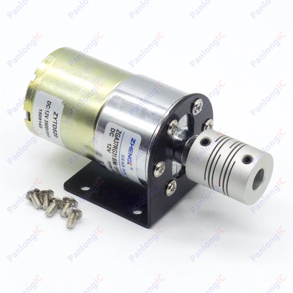ZGA37RG 12 V DC 100 rpm Motor caja de engranajes 1/34 5 de alta par 3500 rpm Motor Reversible + Motor titular + 6mm a 8mm acoplamiento Flexible ZGA37RG 12 V DC 100 rpm Motor caja de engranajes 1/34 5 de alta par 3500 rpm Motor Reversible + Motor titular + 6mm a 8mm acoplamiento Flexible