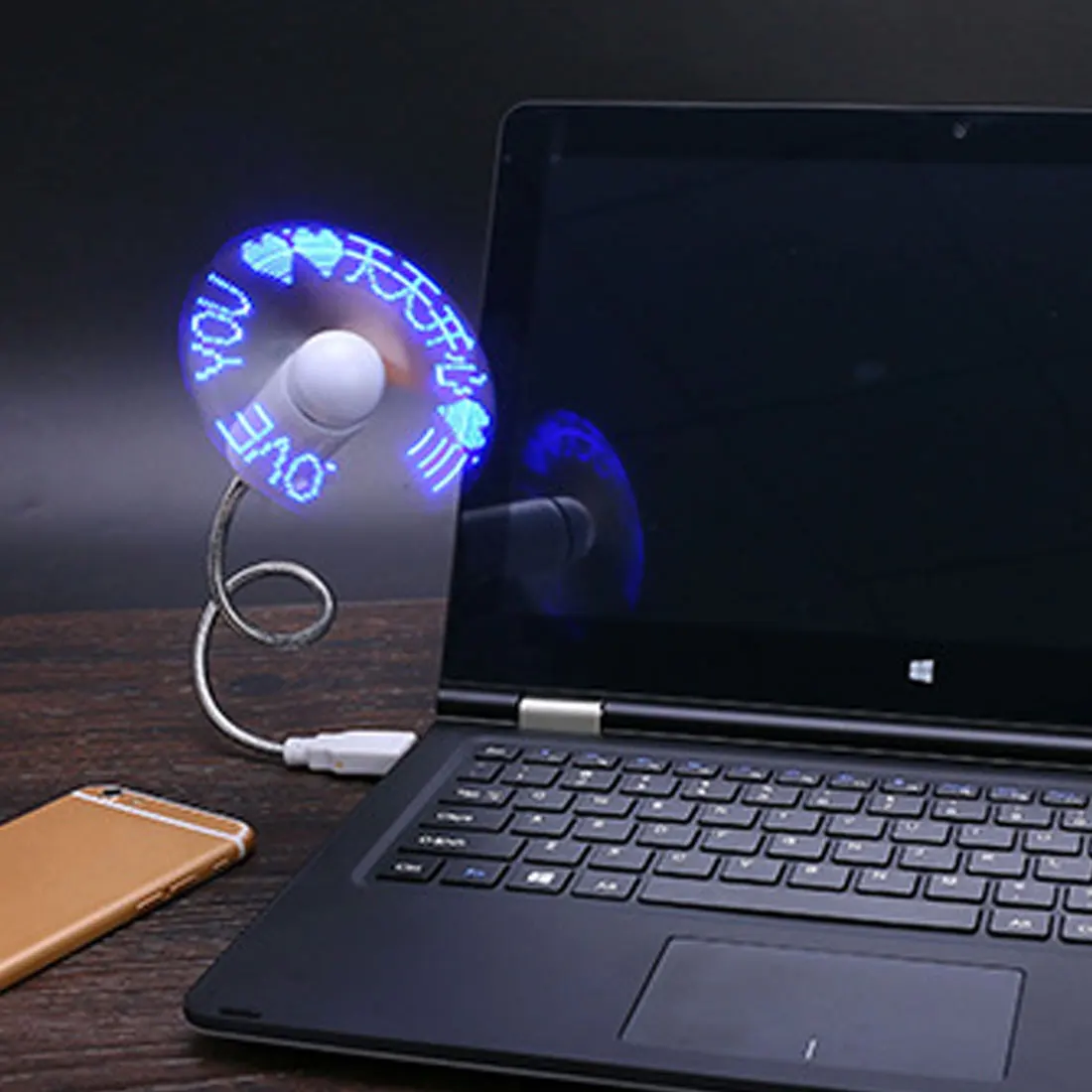 Многофункциональный USB светодиодный вентилятор креативные персонажи, показывающие гибкий Вентилятор Аксессуары для планшетов и ноутбуков