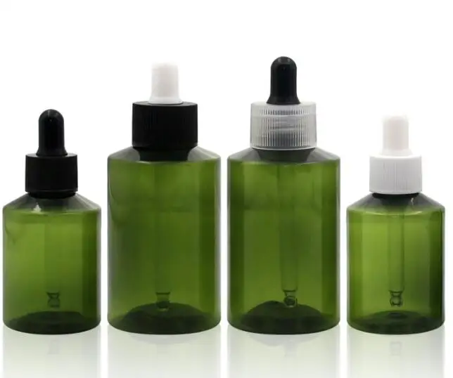 

10pcs/lot 50ml100ml Empty PET Dropper Oil Essential Bottle In Refillable Drop Liquid Pipette Bottles Wholesale