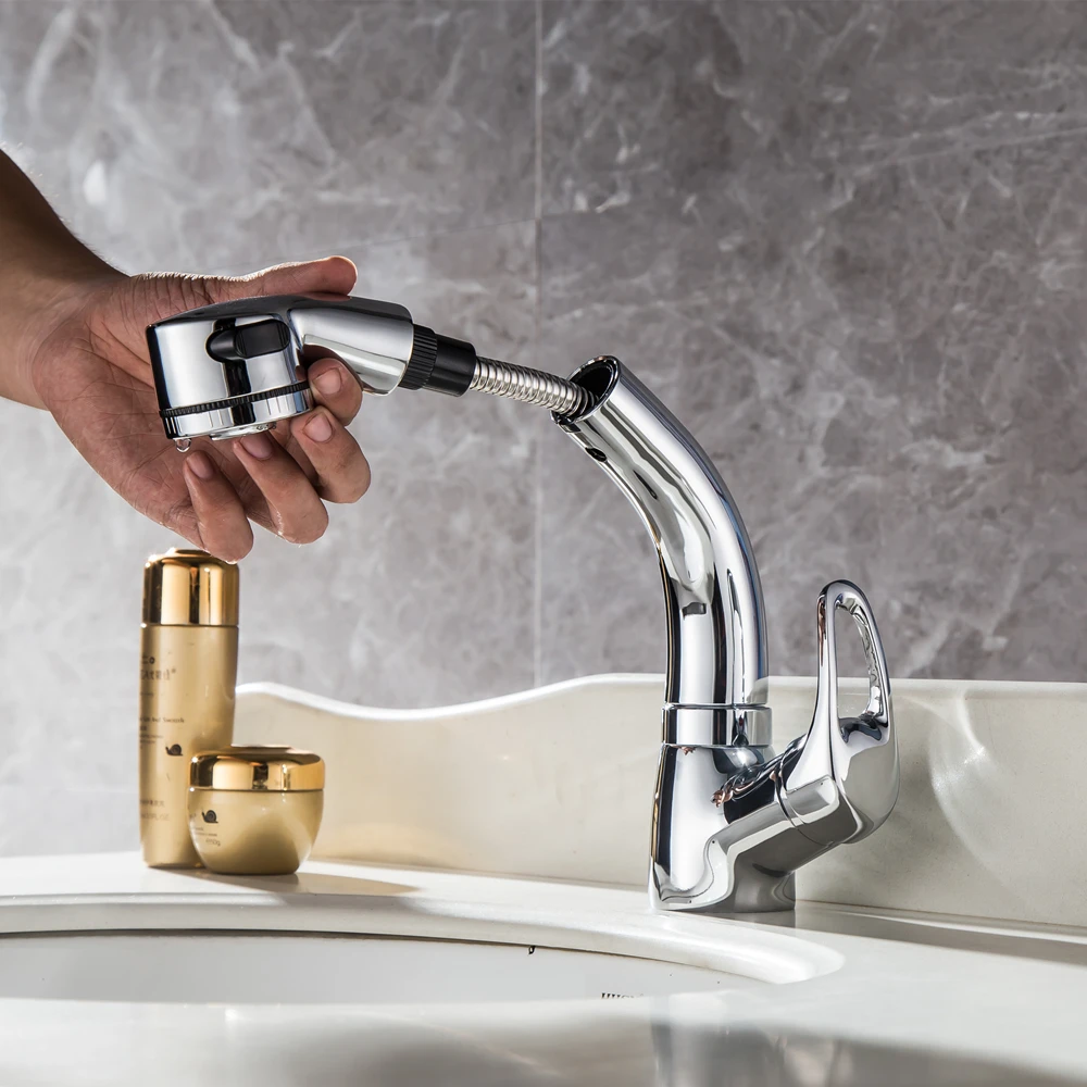 water mixer Basin sink faucet basin mixer tap brass taps bathroom chrome faucet pull out modern bathroom faucet tap20