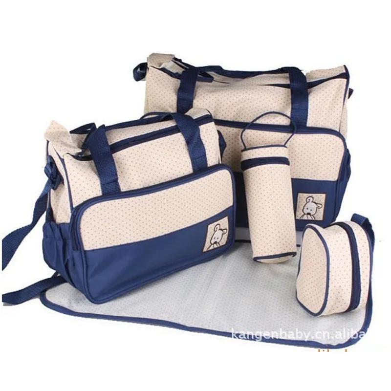 5 pièces bébé Sacs Ensemble Mummy à langer COUCHE fourre-tout L /& Petit sac