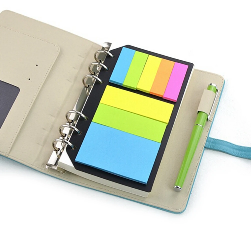 

1 Pcs B5 A5 A6 Sticky Notes Planner Schedule 6 Holes Binder Dairy Memo Divider Sticker For Loose Leaf Binder Spiral Notebook