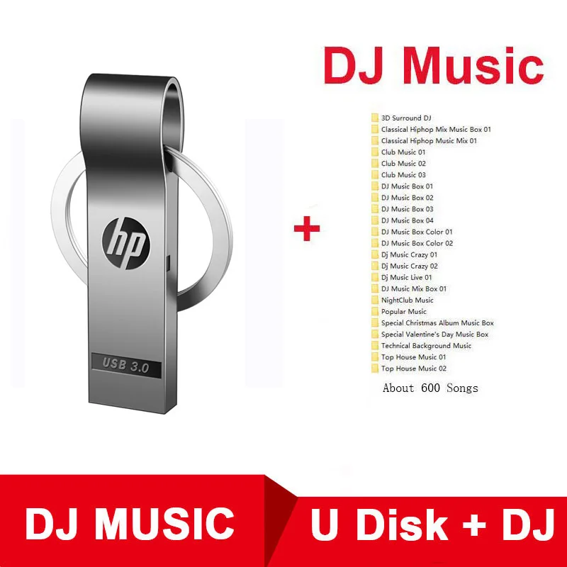 Droshipping hp флешка USB флеш-накопитель 16 ГБ 32 ГБ 64 ГБ 128 ГБ флеш-накопитель металлический USB флеш-драйвер DIY мультяшный флеш-накопитель U диск - Цвет: X785W Plus DJ MUSIC