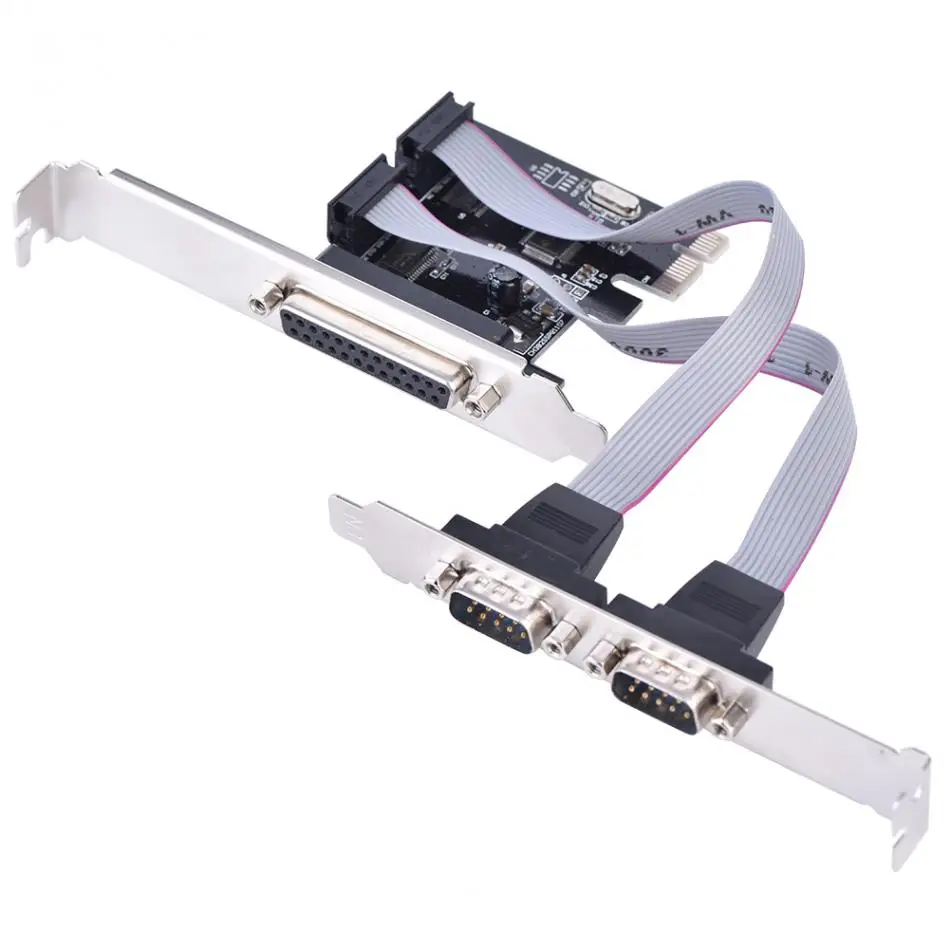 PCI E to 2 DB9 RS232 Serial Ports + 1 DB25 Parallel LPT Port Adapter