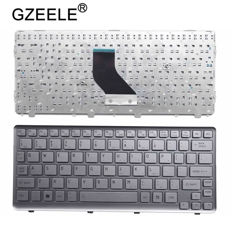 

GZEELE новая американская Клавиатура для ноутбука Toshiba Satellite T210 T215 T210D T200 T215D T210-01B T210-02R замена клавиатуры серебро США