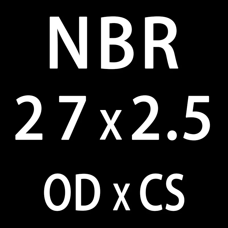 20 шт./лот резиновым кольцом черный NBR уплотнения-хомут с круглым воротником для мальчиков и девочек 2,5 мм Толщина OD21/22/23/24/25/26/27/28/29/30*2,5 мм кольцевое уплотнение прокладки, шайбы - Цвет: OD27mm