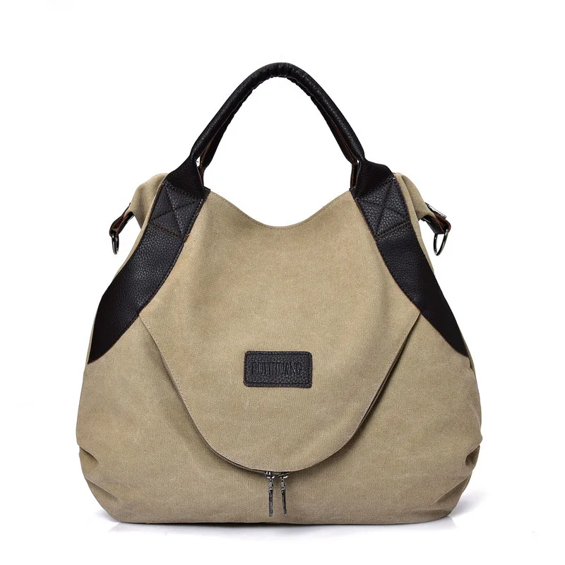 

LKX Leisure Time Fashion Will Capacity Single Shoulder Satchel Restore Ancient Ways Canvas Bag Wind Postman Portable Woman
