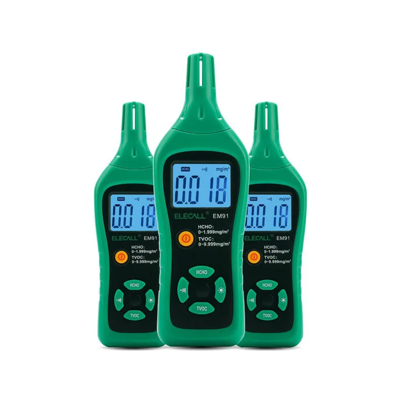 Beste ELECALL EM91 Digitale Smart Formaldehyde Gasdetector Gas Meter Formaldehyde Tester Sensor HCHO TVOC Meter Air Analyzers Unit