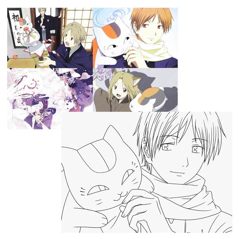 Anime Natsume Yuujinchou Coloring Book For Children Adult Relieve Stress Kill Time Painting Drawing antistress Books gift Anime Natsume Yuujinchou Coloring Book For Children Adult Relieve Stress Kill Time Painting Drawing antistress Books gift