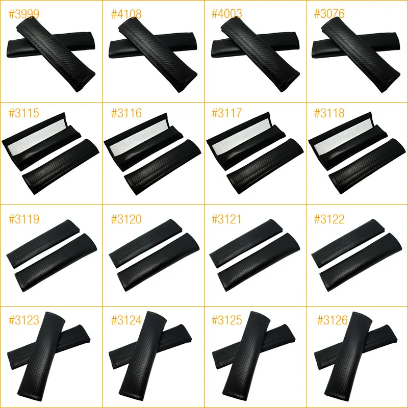 

50Pair Carbon Fiber Embroidered Seat Belt Cover Shoulder Pad for Mixed order #FD-4270