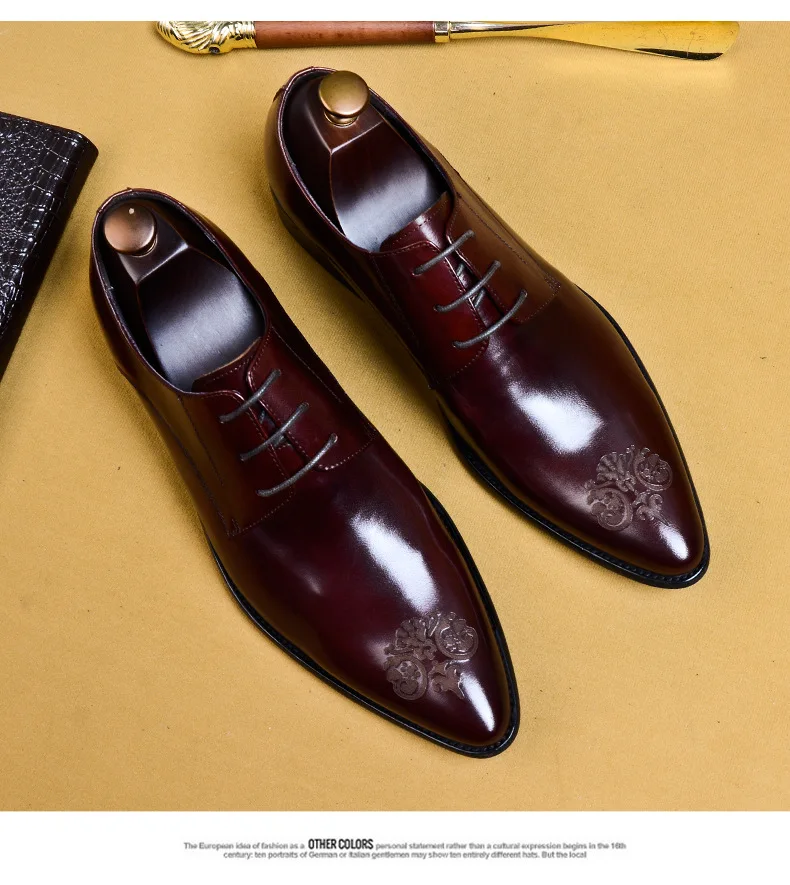 Мужская официальная обувь; Кожаные Туфли-оксфорды для мужчин; свадебные Мужские броги; офисная обувь; мужская обувь на шнуровке; zapatos de hombre