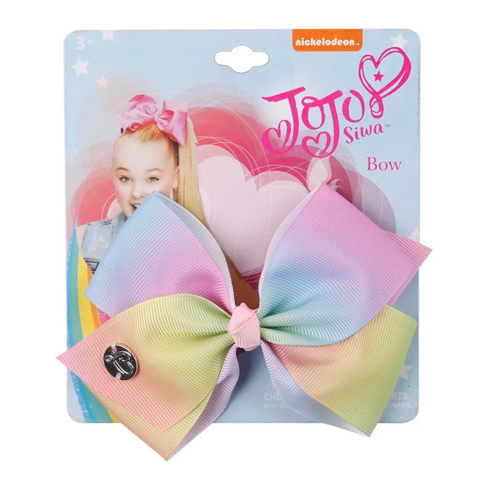5 Jojo Bows Rainbow Unicorn Printed Hair Bows Grosgrain Ribbon