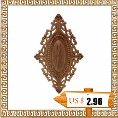 VZLX New Arrival Vintage Wood Carved Corner Onlay Applique Unpainted Furniture Cabinet Decorative Figurines Wooden Miniature DIY