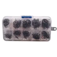 500 шт./кор. 10 размеров рыболовный крючок Приманка для рыбы колючая Sharpened инструмент для рыболовных крючков