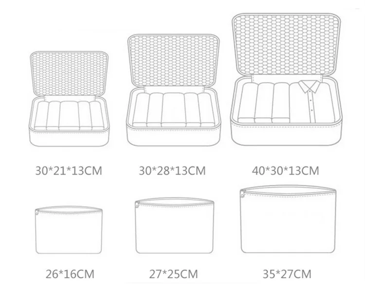 Новое качество 6 шт./компл., масштабных дорожных чемоданов сумка Чемодан Органайзер Костюмы нижнее белье отделки Упаковка Куб для хранения, масштабных дорожных чемоданов