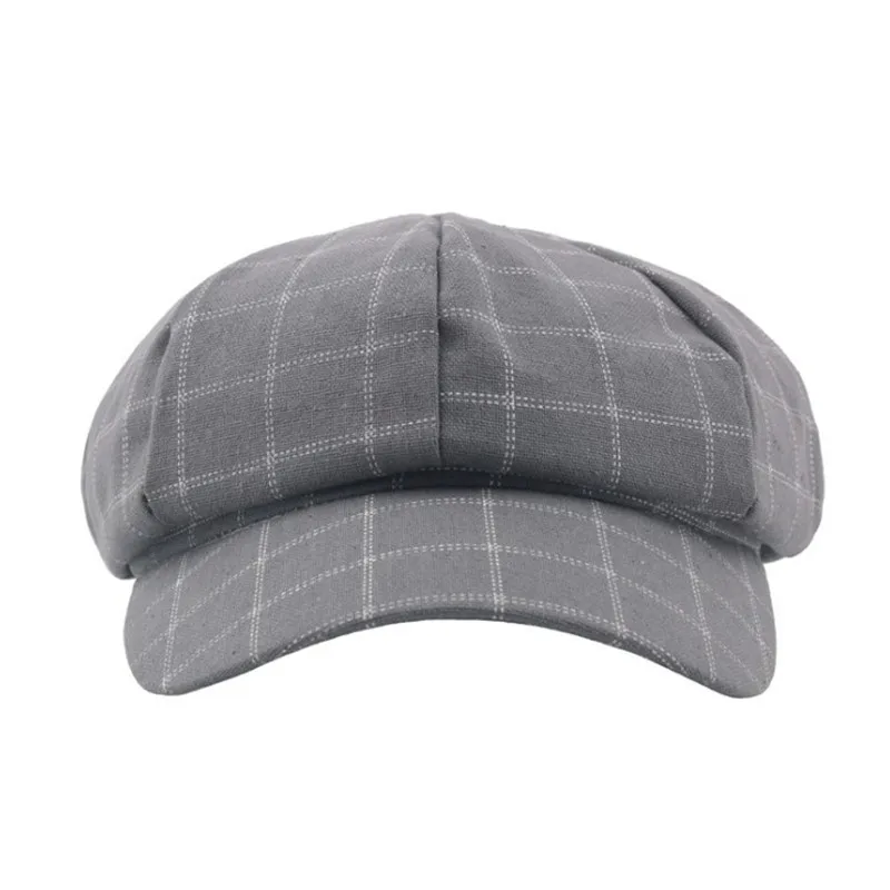 XdanqinX унисекс стиль Британский ретро клетчатая кепка газетчика элегантный тренд Женская кепка мужской Bone бренд козырек шляпа для мужчин